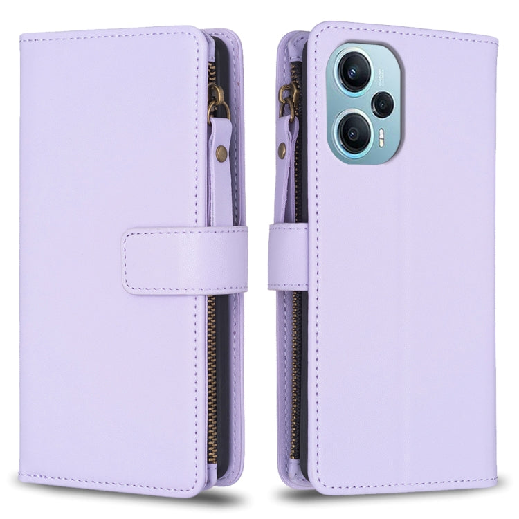 Custodia portafoglio in pelle con 9 slot per Xiaomi Poco F5