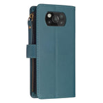 Custodia portafoglio in pelle con 9 slot carte per Xiaomi Redmi 9