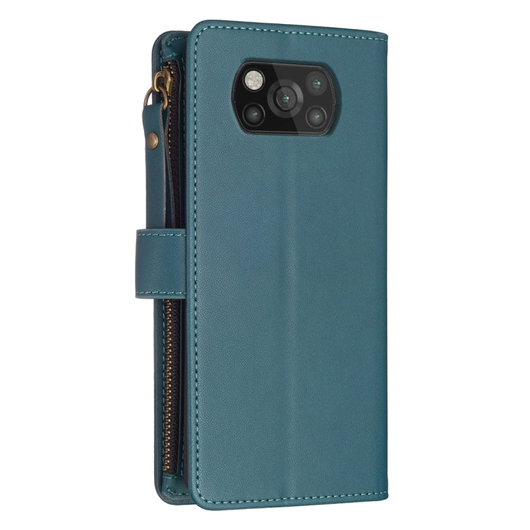Custodia portafoglio in pelle con 9 slot carte per Xiaomi Redmi 9