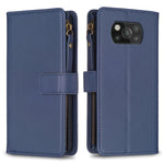 Custodia portafoglio in pelle con 9 slot carte per Xiaomi Redmi 9