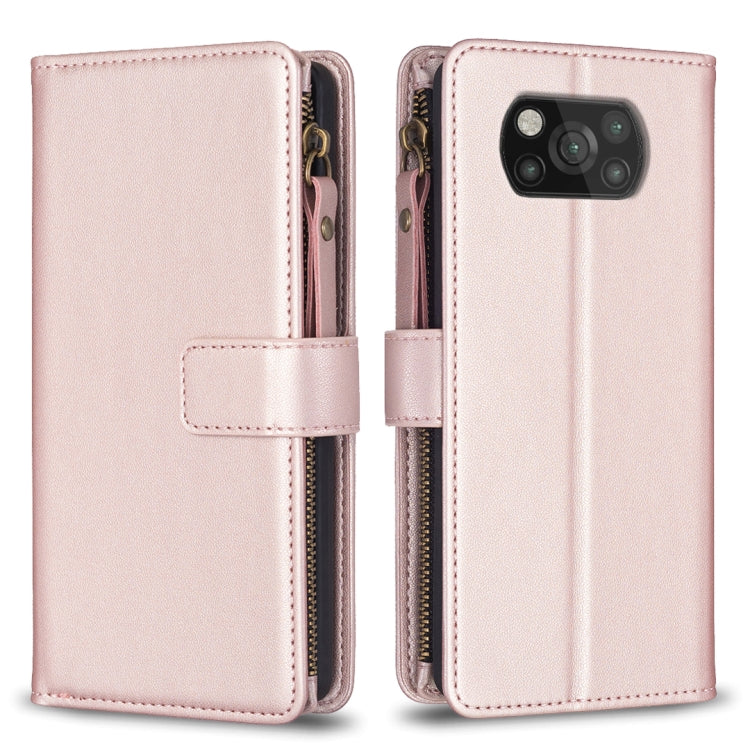 Custodia portafoglio in pelle con 9 slot carte per Xiaomi Redmi 9