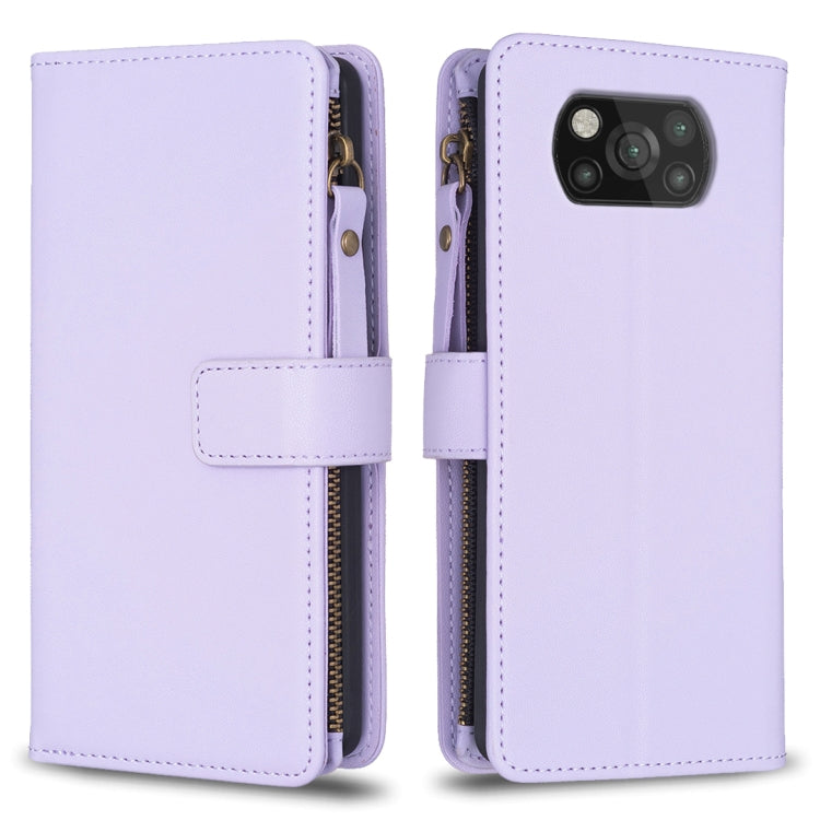 Custodia portafoglio in pelle con 9 slot carte per Xiaomi Redmi 9