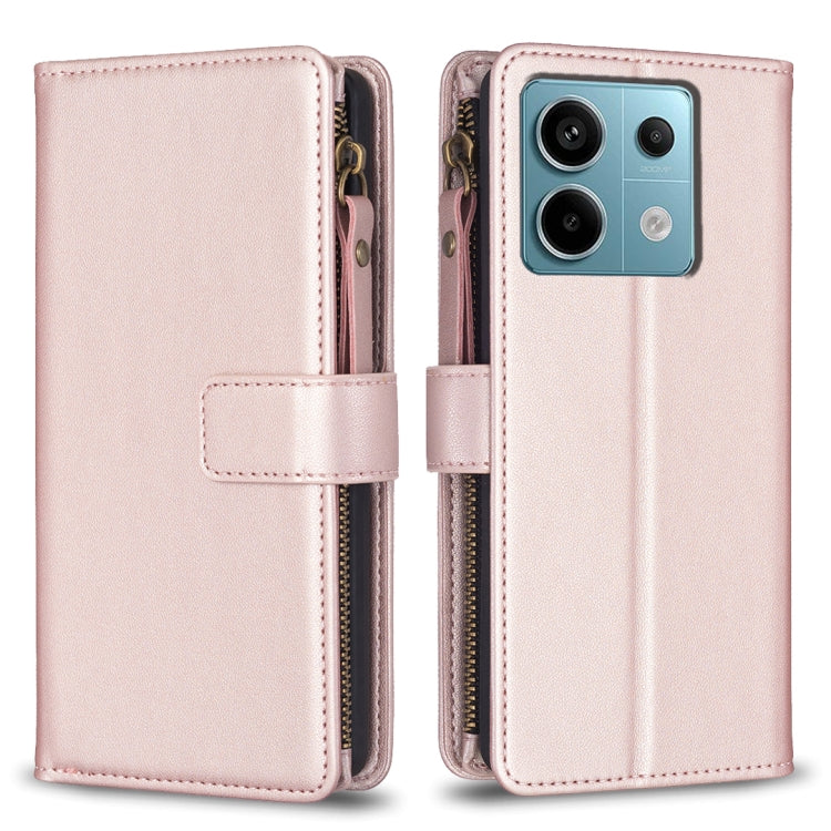 Custodia portafoglio in pelle con 9 slot per Xiaomi Redmi 13C