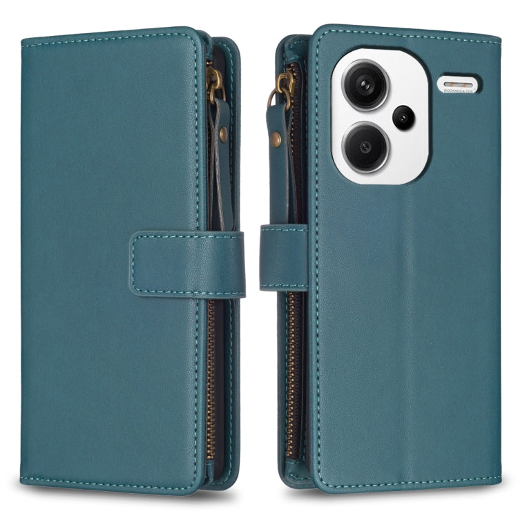 Custodia portafoglio in pelle con 9 slot per Xiaomi Redmi 13C