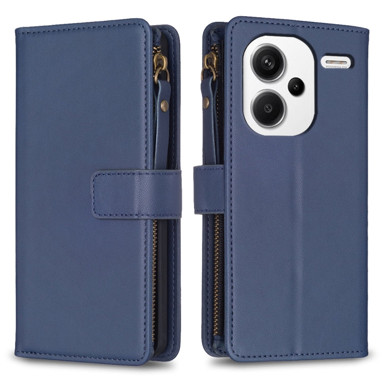 Custodia portafoglio in pelle con 9 slot per Xiaomi Redmi 13C