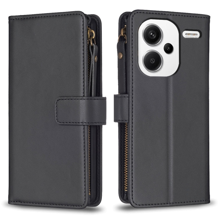 Custodia portafoglio in pelle con 9 slot per Xiaomi Redmi 13C