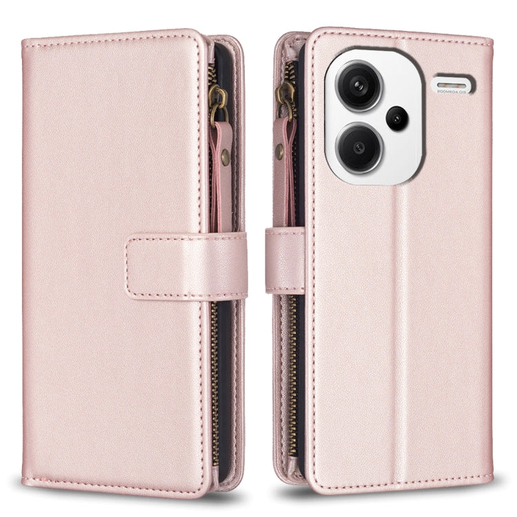 Custodia portafoglio in pelle con 9 slot per Xiaomi Redmi 13C