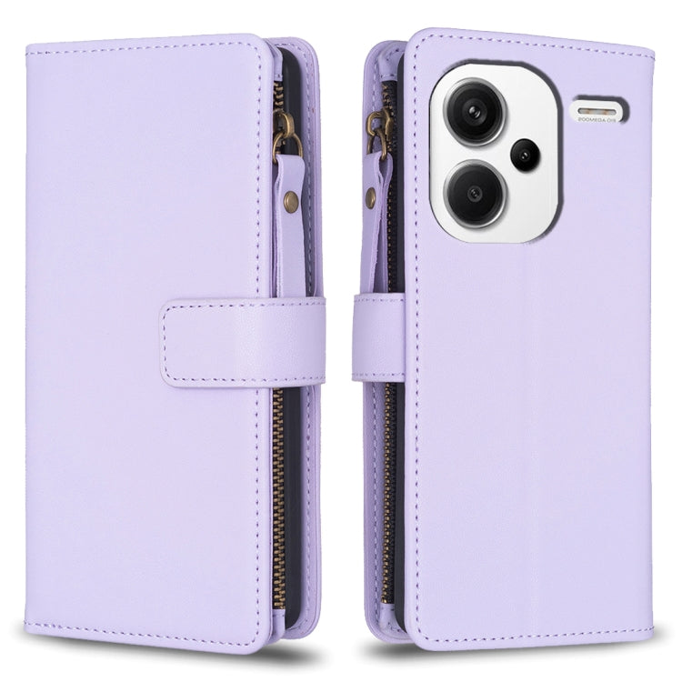 Custodia portafoglio in pelle con 9 slot per Xiaomi Redmi 13C