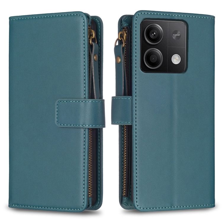 Custodia portafoglio in pelle con 9 slot carte per Xiaomi