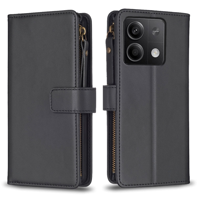 Custodia portafoglio in pelle con 9 slot carte per Xiaomi