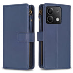 Custodia portafoglio in pelle con 9 slot carte per Xiaomi