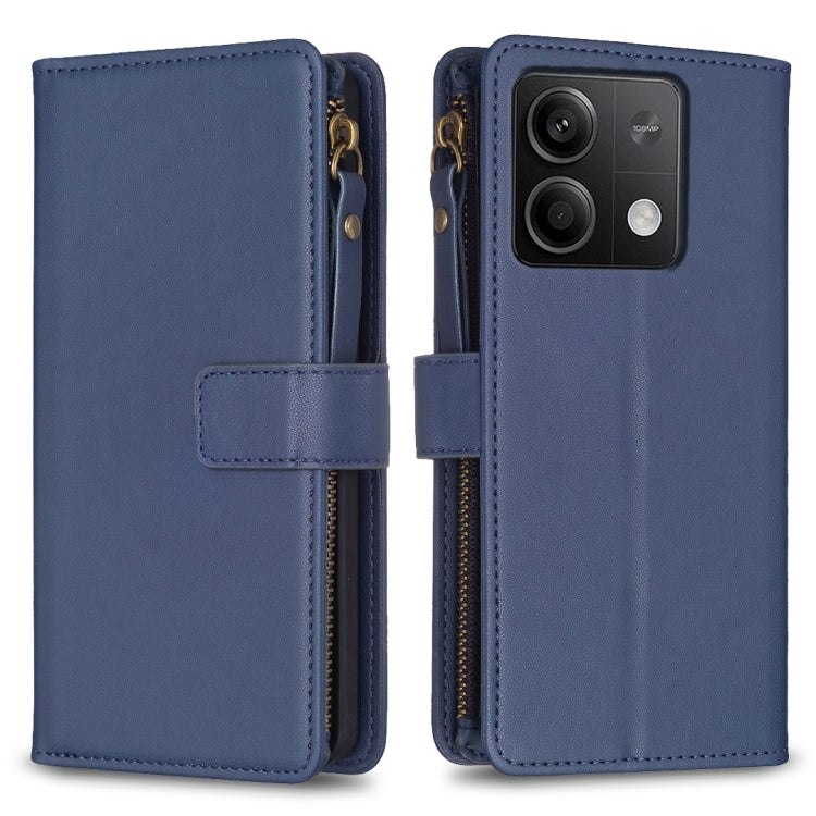 Custodia portafoglio in pelle con 9 slot carte per Xiaomi