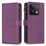 Custodia portafoglio in pelle con 9 slot carte per Xiaomi