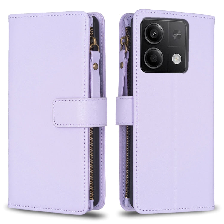 Custodia portafoglio in pelle con 9 slot carte per Xiaomi