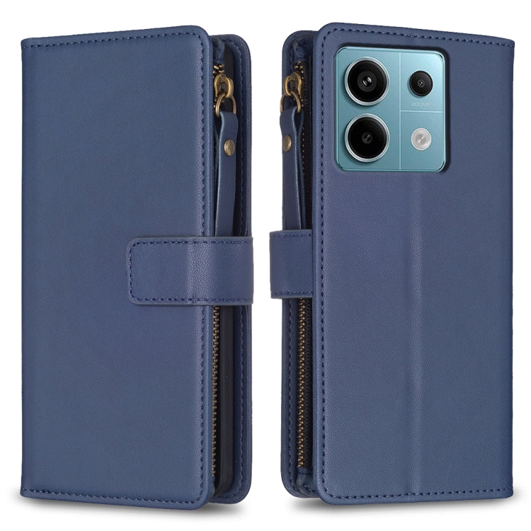 Custodia portafoglio in pelle con 9 slot carte per Xiaomi
