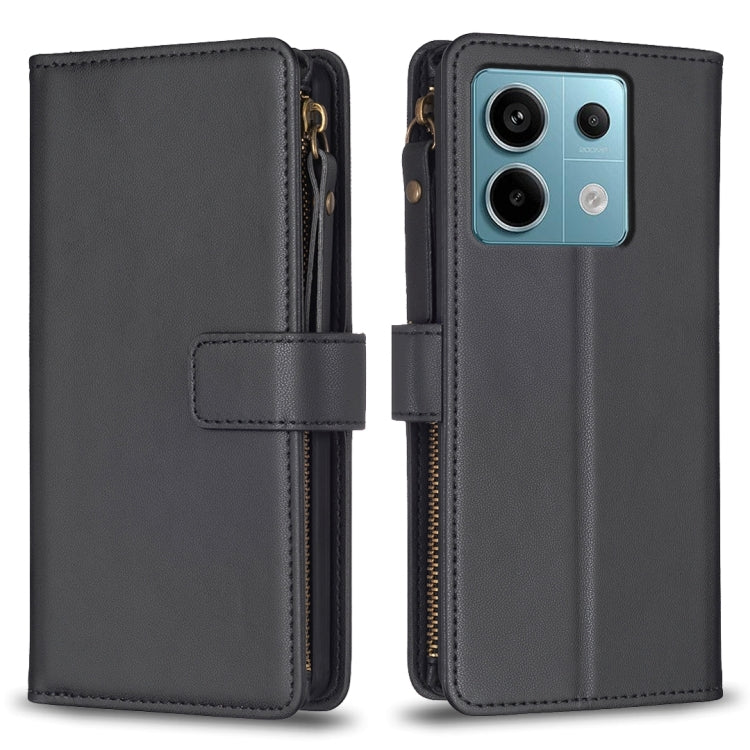 Custodia portafoglio in pelle con 9 slot carte per Xiaomi