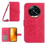 Skin Feel Custodia per telefono in pelle con flip in rilievo Sun Flower con cordino, For Realme 13 Pro 5G / 13 Pro+ 5G, For Realme C63 5G