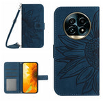 Skin Feel Custodia per telefono in pelle con flip in rilievo Sun Flower con cordino, For Realme 13 Pro 5G / 13 Pro+ 5G, For Realme C63 5G
