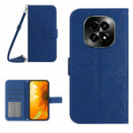 Skin Feel Custodia per telefono in pelle con flip in rilievo Sun Flower con cordino, For Realme 13 Pro 5G / 13 Pro+ 5G, For Realme C63 5G