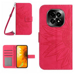 Skin Feel Custodia per telefono in pelle con flip in rilievo Sun Flower con cordino, For Realme 13 Pro 5G / 13 Pro+ 5G, For Realme C63 5G