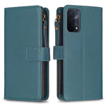 Custodia per telefono a conchiglia in pelle con portafoglio con cerniera a 9 slot per schede, For OPPO A94 5G / F19 Pro+ / Reno5 Z 5G, For OPPO A74 5G / A93 5G / A54 5G, For OPPO A74 4G / F19 4G, For OPPO A92 / A72 / A52