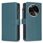 Custodia per telefono a conchiglia in pelle con portafoglio con cerniera a 9 slot per schede, For OPPO Find X6 Pro, For OPPO Find X6, For OPPO A96 5G / Reno7 Z, For OPPO A94 4G / Reno5 F / F19 Pro