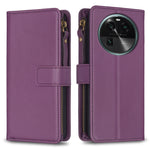 Custodia per telefono a conchiglia in pelle con portafoglio con cerniera a 9 slot per schede, For OPPO Find X6 Pro, For OPPO Find X6, For OPPO A96 5G / Reno7 Z, For OPPO A94 4G / Reno5 F / F19 Pro