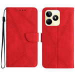 Custodia per telefono in pelle goffrata con cuciture, For Realme C67 4G, For Realme 11 5G Global, For Realme C53, For Realme 11 4G Global