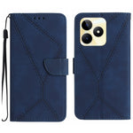 Custodia per telefono in pelle goffrata con cuciture, For Realme C67 4G, For Realme 11 5G Global, For Realme C53, For Realme 11 4G Global