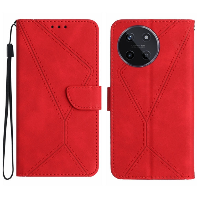 Custodia per telefono in pelle goffrata con cuciture, For Realme C67 4G, For Realme 11 5G Global, For Realme C53, For Realme 11 4G Global