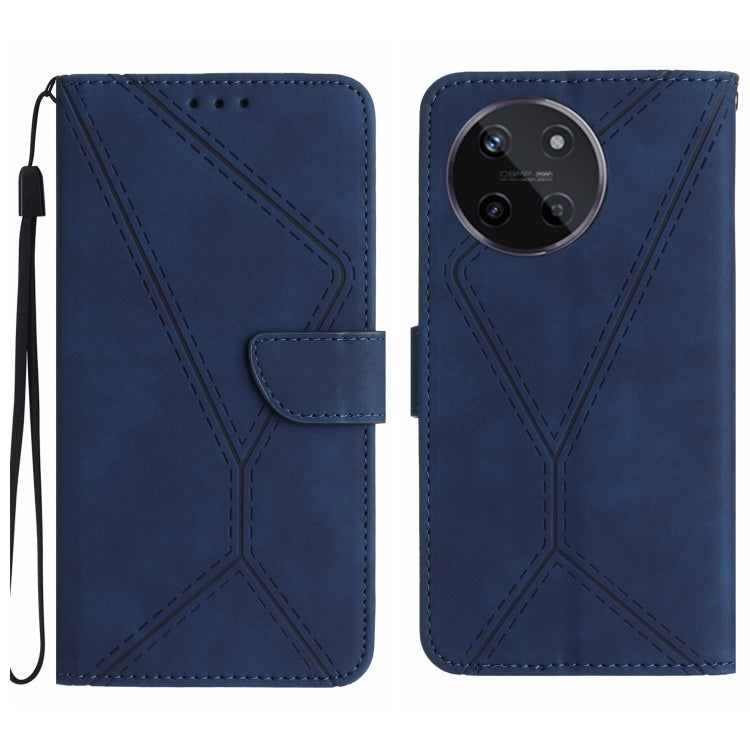 Custodia per telefono in pelle goffrata con cuciture, For Realme C67 4G, For Realme 11 5G Global, For Realme C53, For Realme 11 4G Global