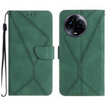 Custodia per telefono in pelle goffrata con cuciture, For Realme C67 4G, For Realme 11 5G Global, For Realme C53, For Realme 11 4G Global