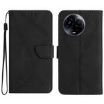 Custodia per telefono in pelle goffrata con cuciture, For Realme C67 4G, For Realme 11 5G Global, For Realme C53, For Realme 11 4G Global