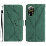 Custodia per telefono in pelle goffrata con cuciture, For Realme C67 4G, For Realme 11 5G Global, For Realme C53, For Realme 11 4G Global