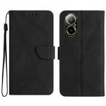 Custodia per telefono in pelle goffrata con cuciture, For Realme C67 4G, For Realme 11 5G Global, For Realme C53, For Realme 11 4G Global