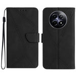 Custodia per telefono in pelle goffrata con cuciture, For Realme C63 5G, For Realme 12 5G Global, For Realme 12+ Global, For Realme 12 Pro/12 Pro+ Global