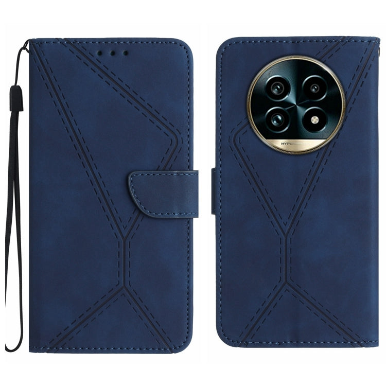 Custodia per telefono in pelle goffrata con cuciture, For Realme C75 4G, For Realme 13+ 5G Global, For Realme 13 Pro 5G / 13 Pro+ 5G, For Realme C63 4G Global/ C61