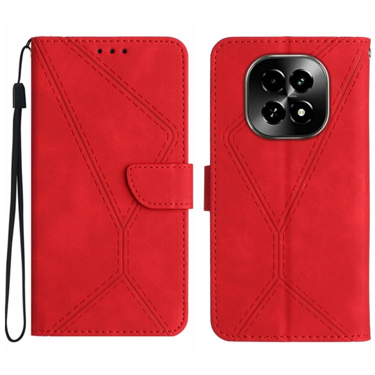 Custodia per telefono in pelle goffrata con cuciture, For Realme C63 5G, For Realme 12 5G Global, For Realme 12+ Global, For Realme 12 Pro/12 Pro+ Global