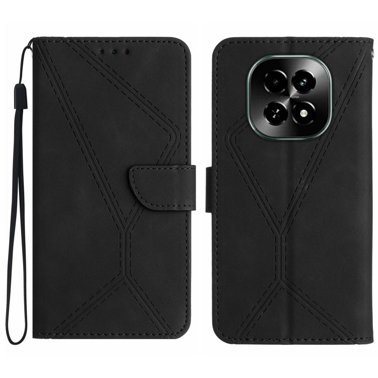 Custodia per telefono in pelle goffrata con cuciture, For Realme C63 5G, For Realme 12 5G Global, For Realme 12+ Global, For Realme 12 Pro/12 Pro+ Global