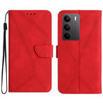 Custodia per telefono in pelle goffrata con cuciture, For Realme C75 4G, For Realme 13+ 5G Global, For Realme 13 Pro 5G / 13 Pro+ 5G, For Realme C63 4G Global/ C61
