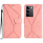 Custodia per telefono in pelle goffrata con cuciture, For Realme C75 4G, For Realme 13+ 5G Global, For Realme 13 Pro 5G / 13 Pro+ 5G, For Realme C63 4G Global/ C61