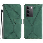 Custodia per telefono in pelle goffrata con cuciture, For Realme C75 4G, For Realme 13+ 5G Global, For Realme 13 Pro 5G / 13 Pro+ 5G, For Realme C63 4G Global/ C61