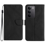 Custodia per telefono in pelle goffrata con cuciture, For Realme C75 4G, For Realme 13+ 5G Global, For Realme 13 Pro 5G / 13 Pro+ 5G, For Realme C63 4G Global/ C61