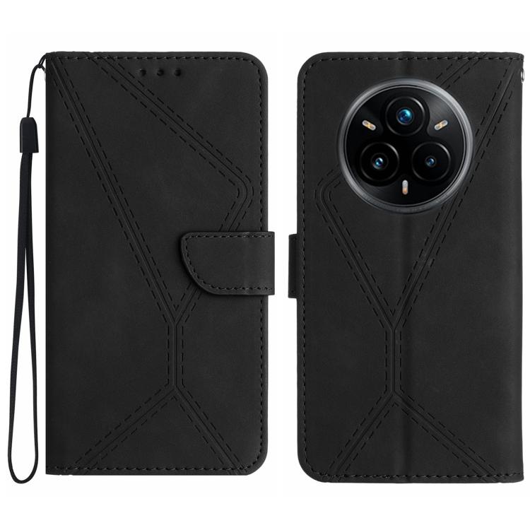 Custodia per telefono in pelle goffrata con cuciture, For Realme C75 5G, For Realme 14 5G Global / P3 5G Global, For Realme P3 Pro 5G Global, For Realme 14 Pro+ 5G