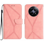 Custodia per telefono in pelle goffrata con cuciture, For Realme C75 4G, For Realme 13+ 5G Global, For Realme 13 Pro 5G / 13 Pro+ 5G, For Realme C63 4G Global/ C61