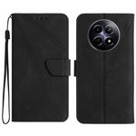 Custodia per telefono in pelle goffrata con cuciture, For Realme C75 4G, For Realme 13+ 5G Global, For Realme 13 Pro 5G / 13 Pro+ 5G, For Realme C63 4G Global/ C61