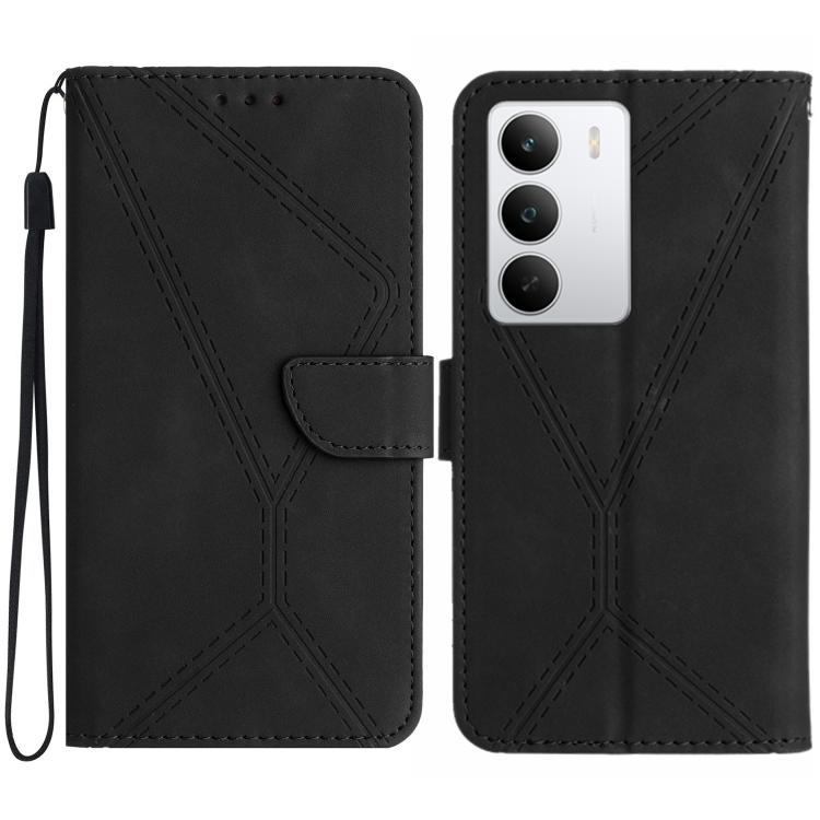 Custodia per telefono in pelle goffrata con cuciture, For Realme C75 5G, For Realme 14 5G Global / P3 5G Global, For Realme P3 Pro 5G Global, For Realme 14 Pro+ 5G
