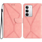 Custodia per telefono in pelle goffrata con cuciture, For Realme C85 Pro 4G, For Realme 15T 5G, For Realme 15 5G Global / 15 Pro 5G Global, For Realme C71 4G
