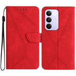 Custodia per telefono in pelle goffrata con cuciture, For Realme C85 Pro 4G, For Realme 15T 5G, For Realme 15 5G Global / 15 Pro 5G Global, For Realme C71 4G