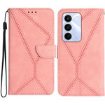 Custodia per telefono in pelle goffrata con cuciture, For Realme C100 4G, For Realme C83 5G, For Realme 16 Pro+ 5G, For Realme C85 5G